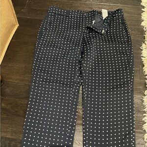 Banana Republic Dark Blue Polka Dot Trousers
